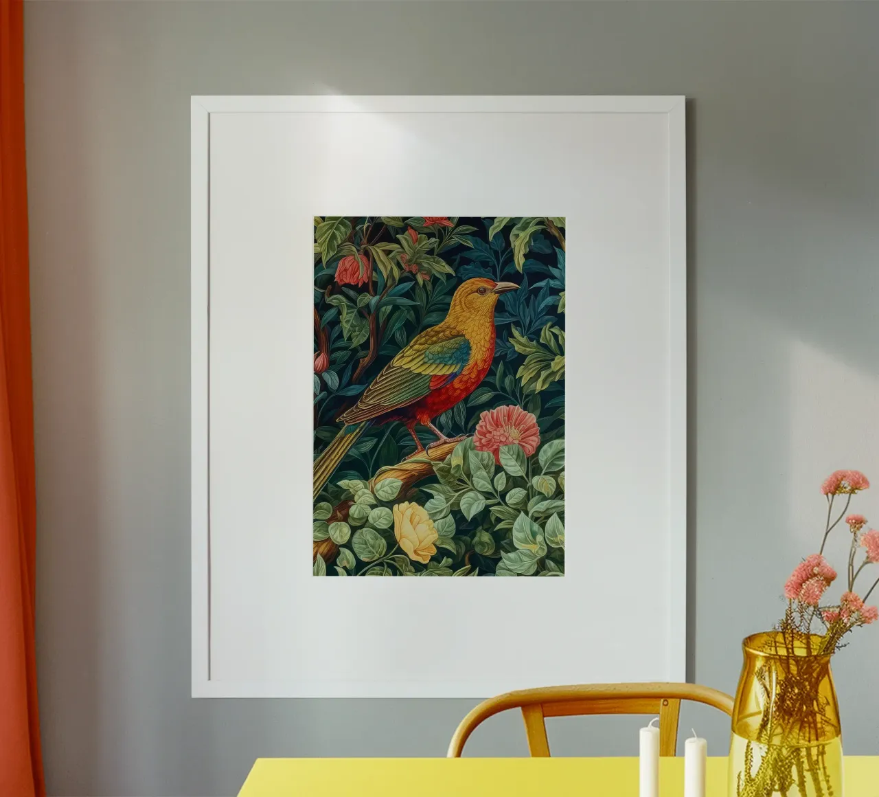 uccelli appollaiati sui rami degli alberi in fiore carta hahnemühle da Ropech Shop