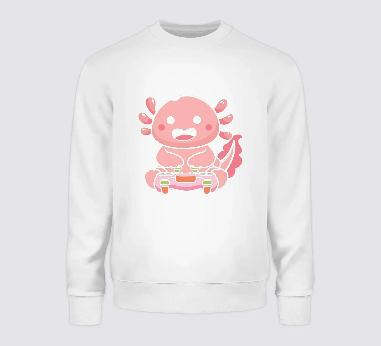 Axolotl and video game felpa da edsonramosart
