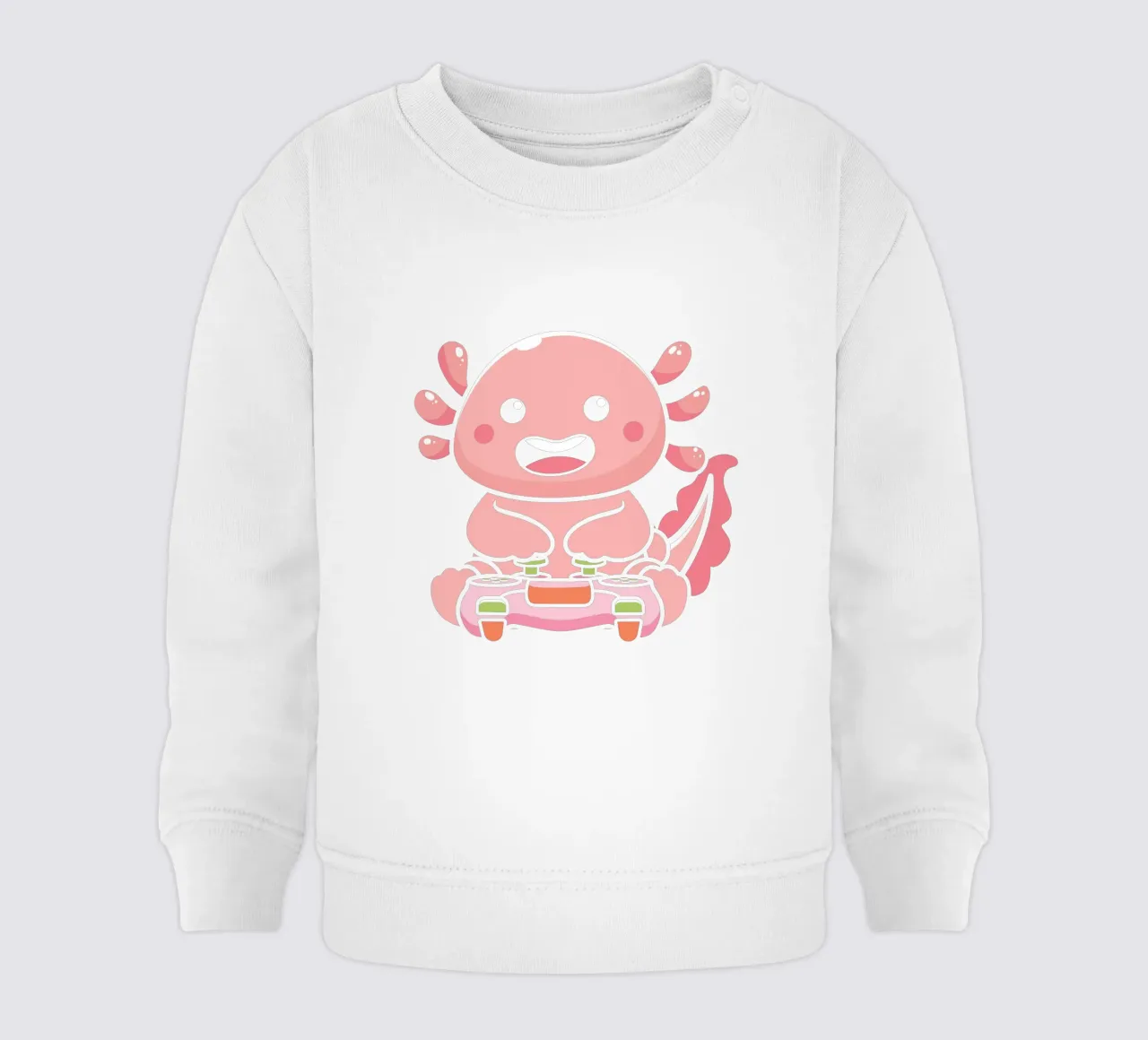 Axolotl and video game felpa neonato da edsonramosart