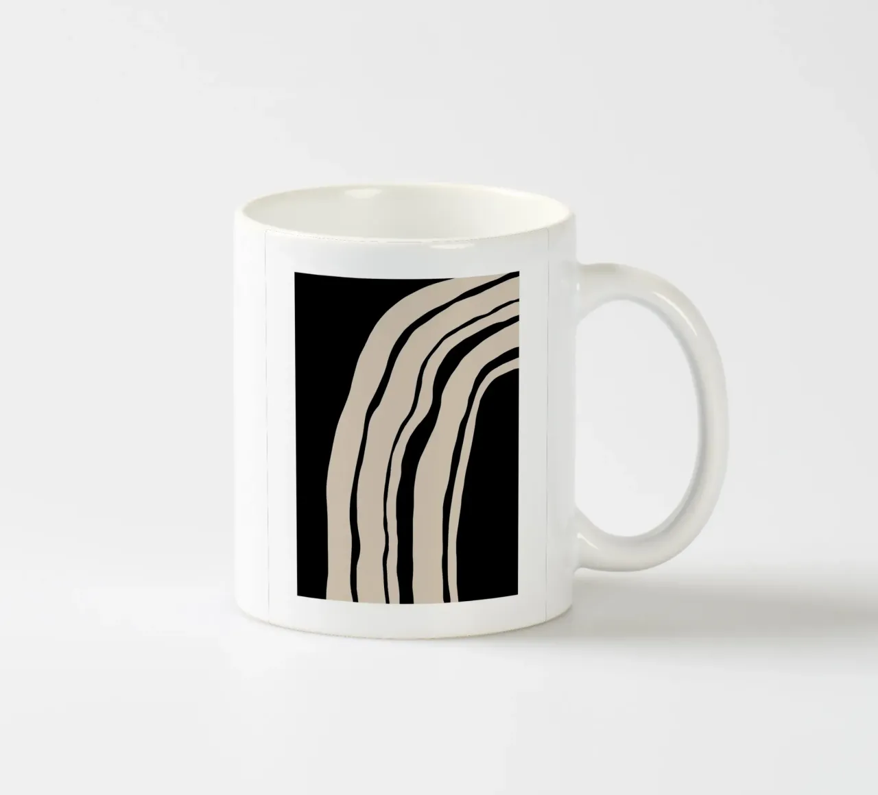 Abstract Lines Contour Wall Art 1 tazza in ceramica da vintageshop