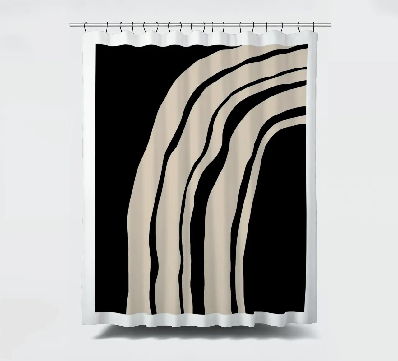 Abstract Lines Contour Wall Art 1 tenda da doccia da vintageshop
