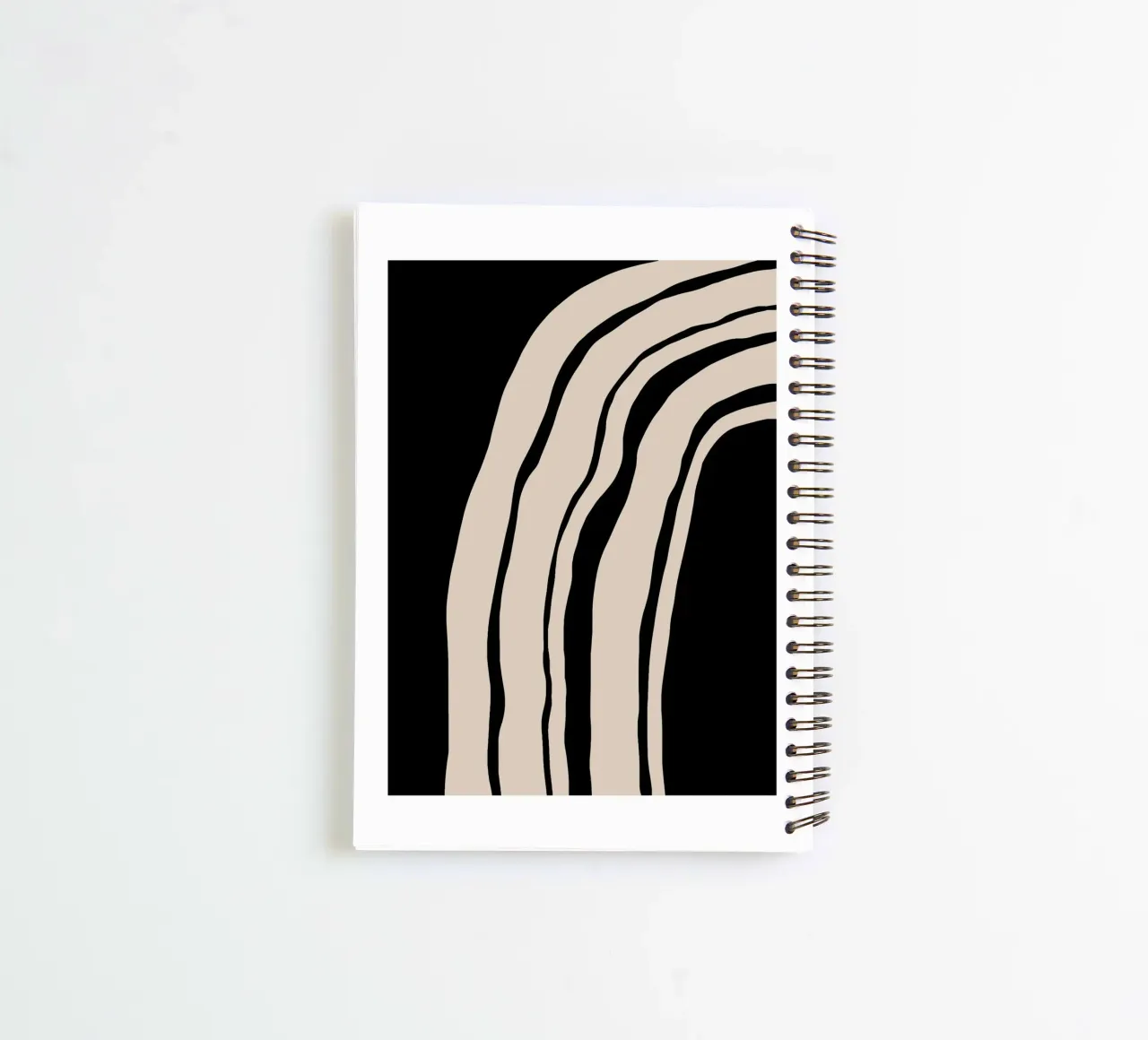 Abstract Lines Contour Wall Art 1 diario ad anelli da vintageshop