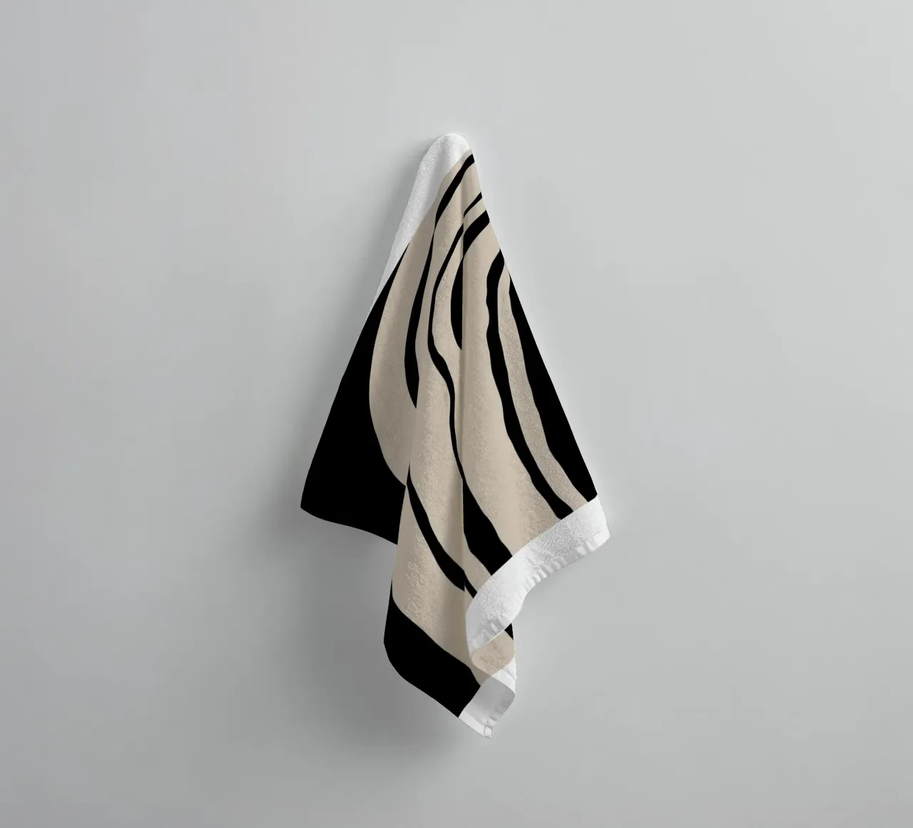 Abstract Lines Contour Wall Art 1 asciugamano da bagno da vintageshop