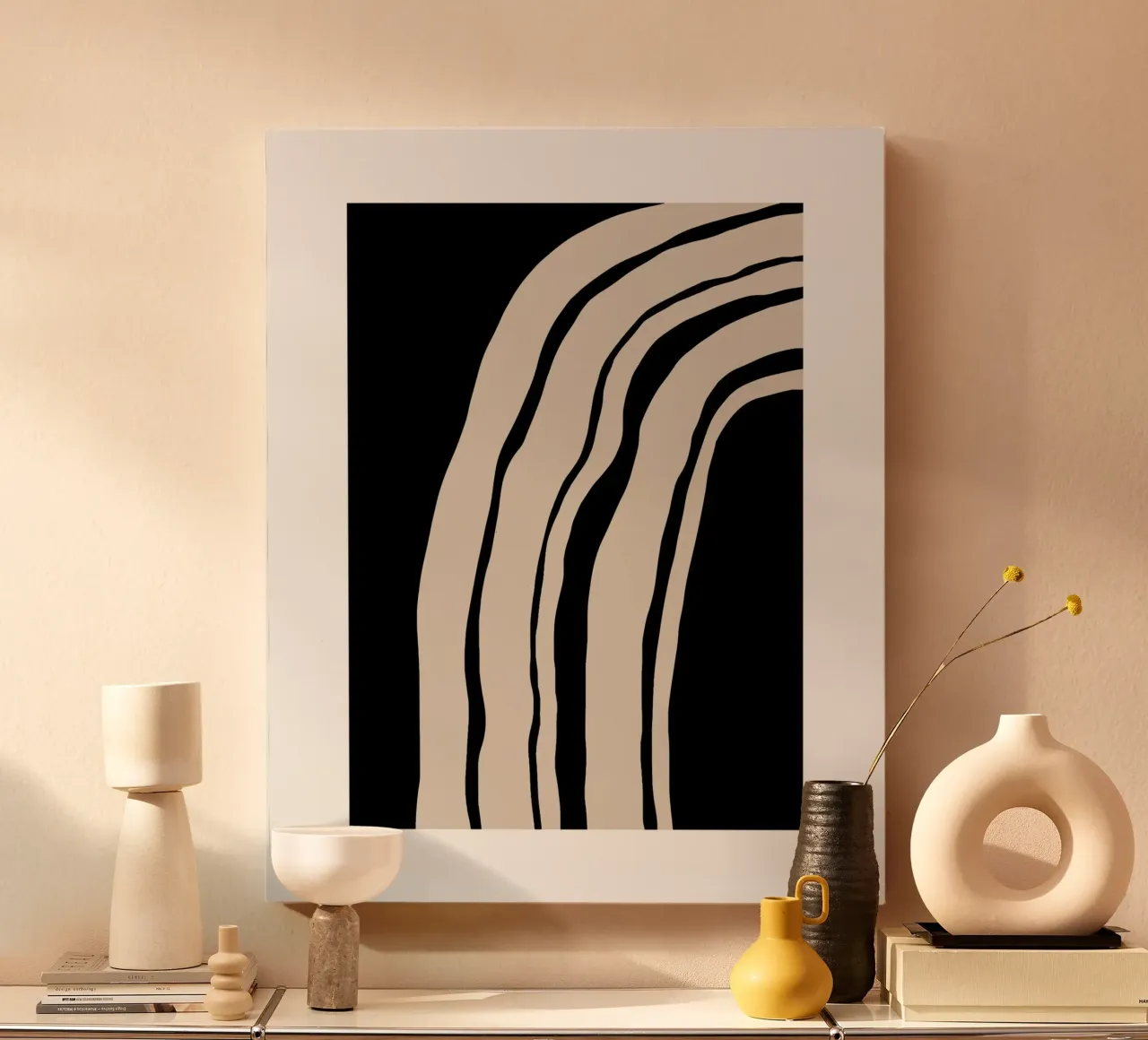Abstract Lines Contour Wall Art 1 canvas van vintageshop