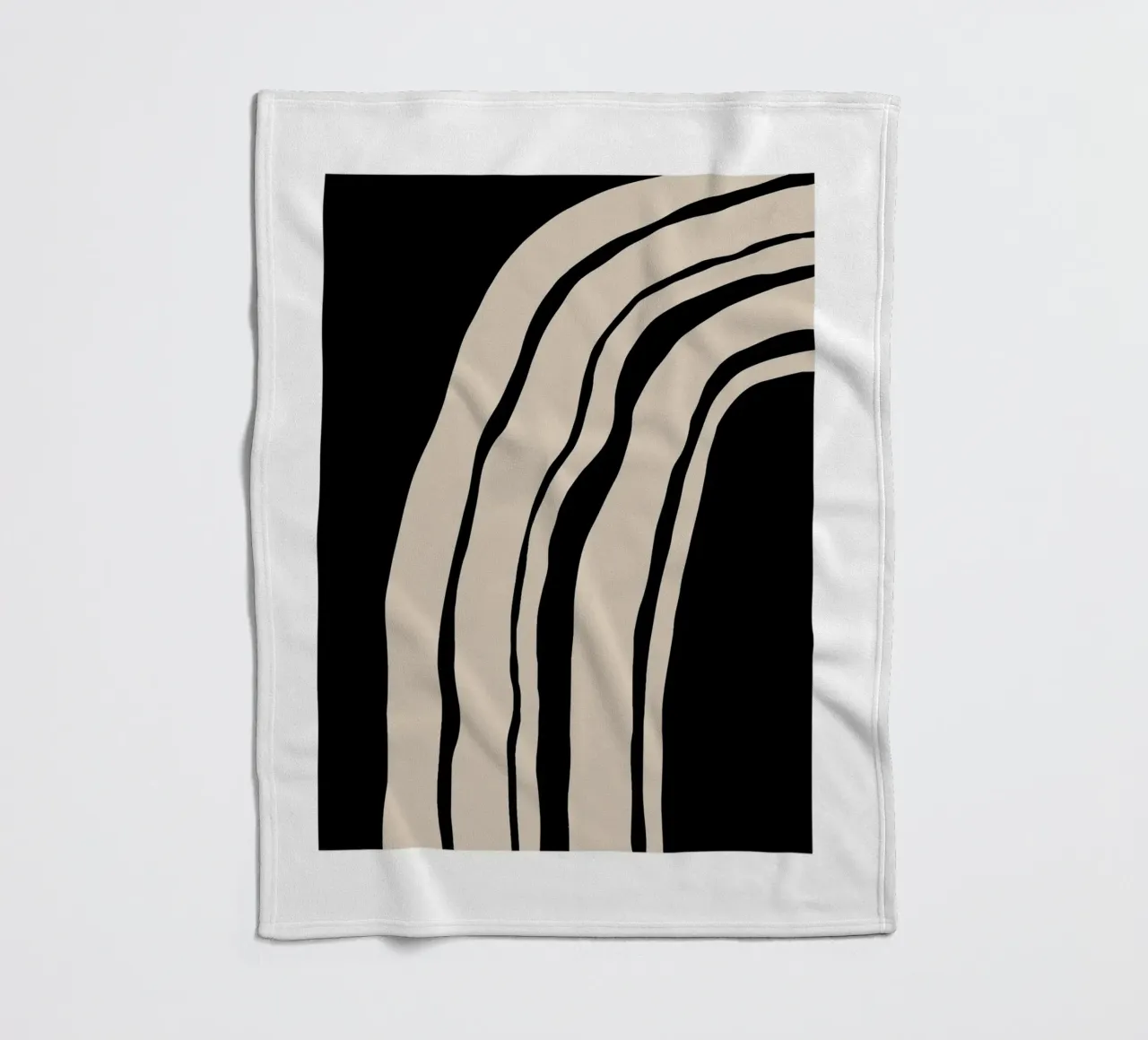Abstract Lines Contour Wall Art 1 coperta in pile da vintageshop