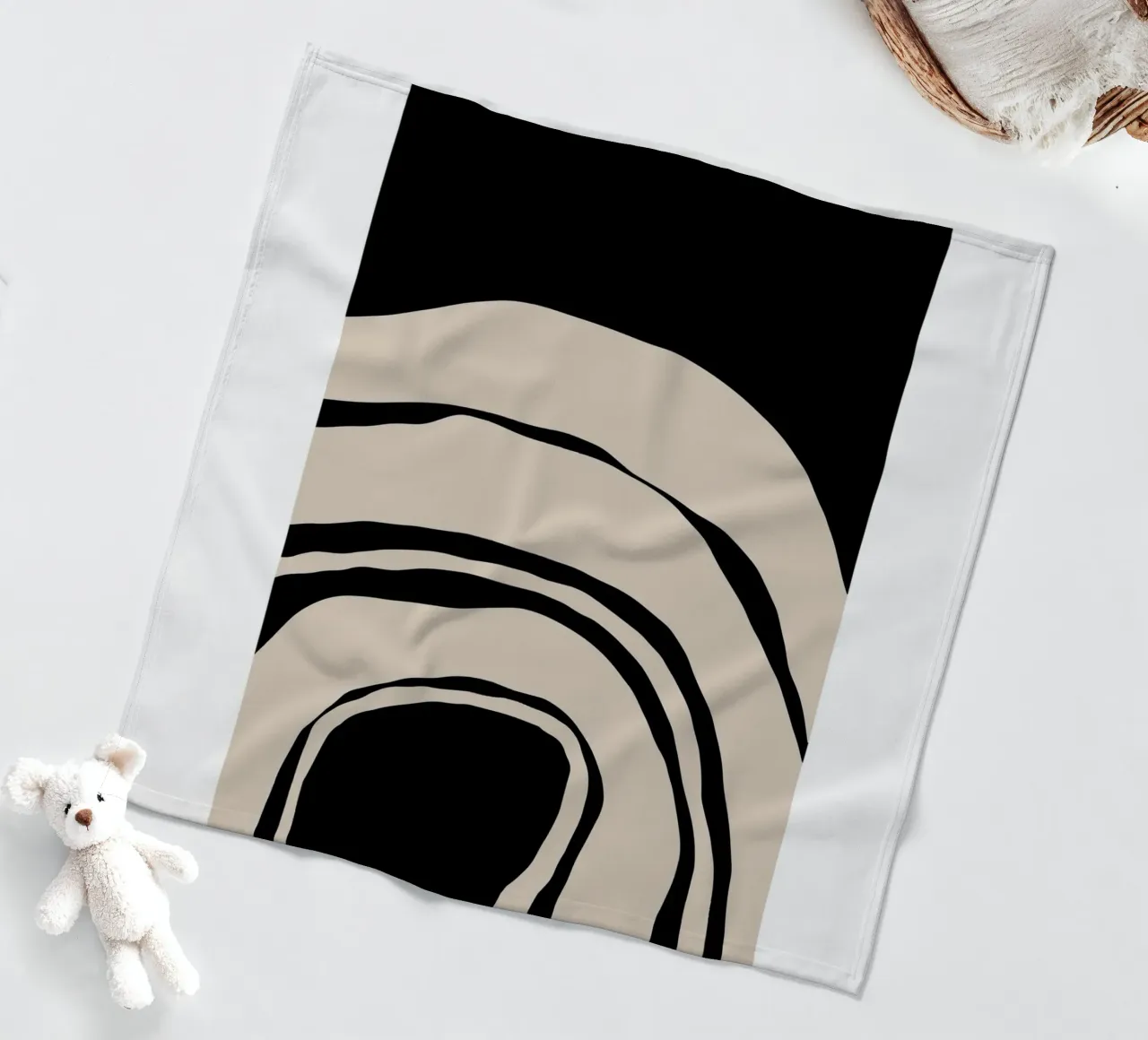 Abstract Lines Contour Wall Art 2 coperta in pile da vintageshop