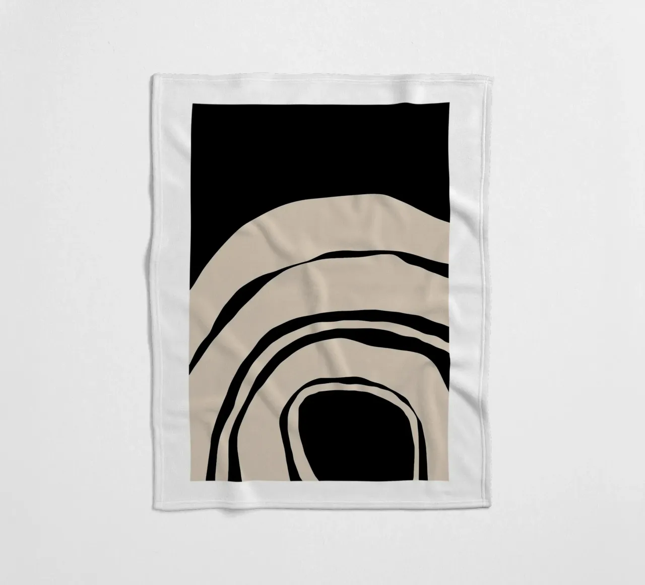 Abstract Lines Contour Wall Art 2 coperta in pile da vintageshop