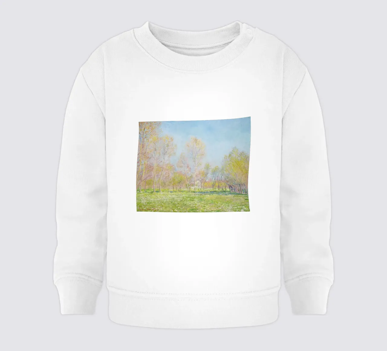 Primavera a Giverny (1890) di Claude Monet felpa neonato da Art History