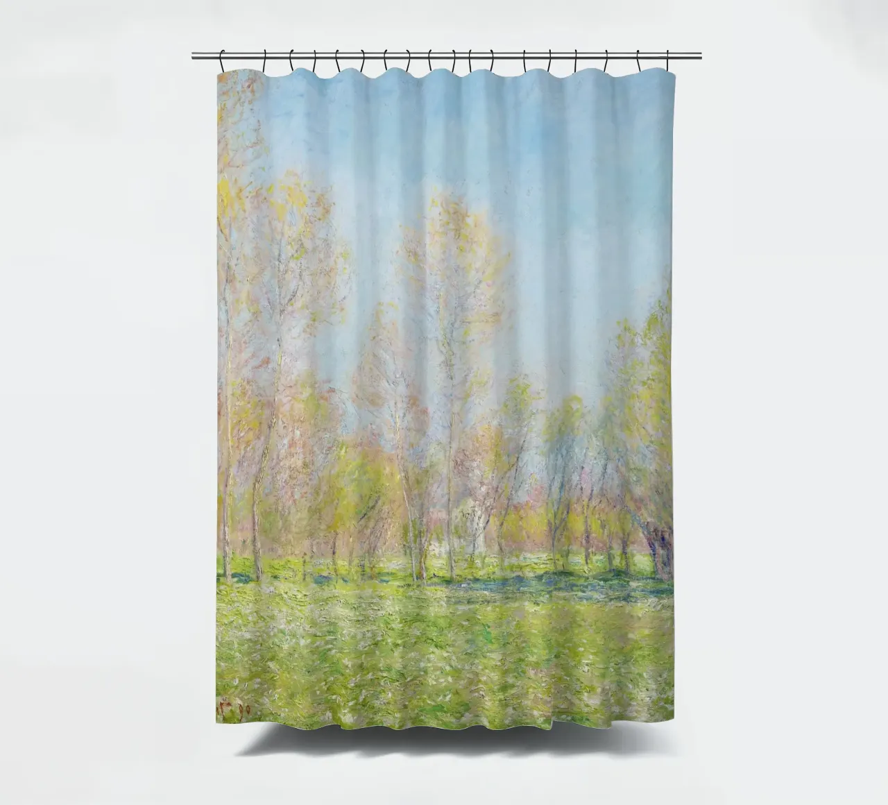 Lente in Giverny (1890) door Claude Monet douchegordijn van Art History