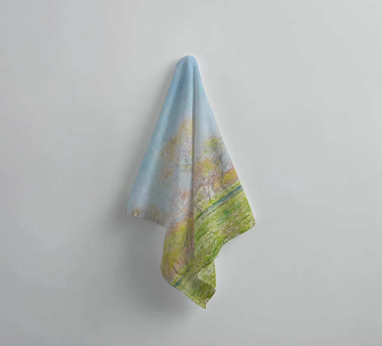 Spring in Giverny (1890) by Claude Monet towel by Art History