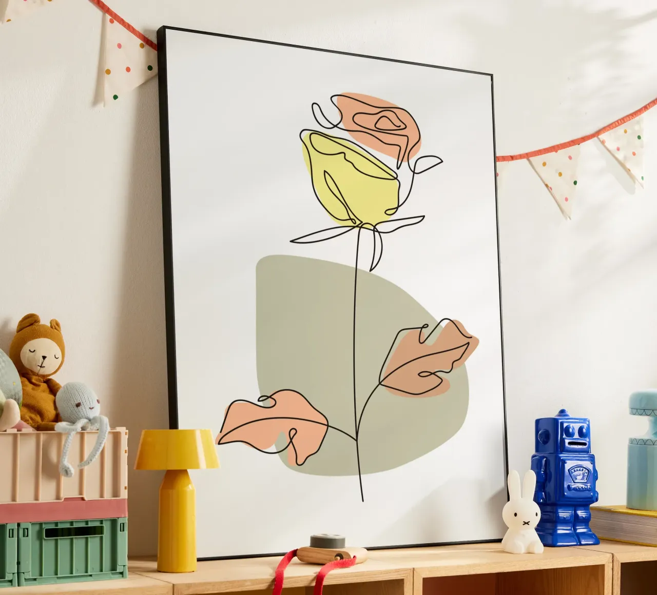 Minimalist Flower Boho alluminio dibond da vintageshop