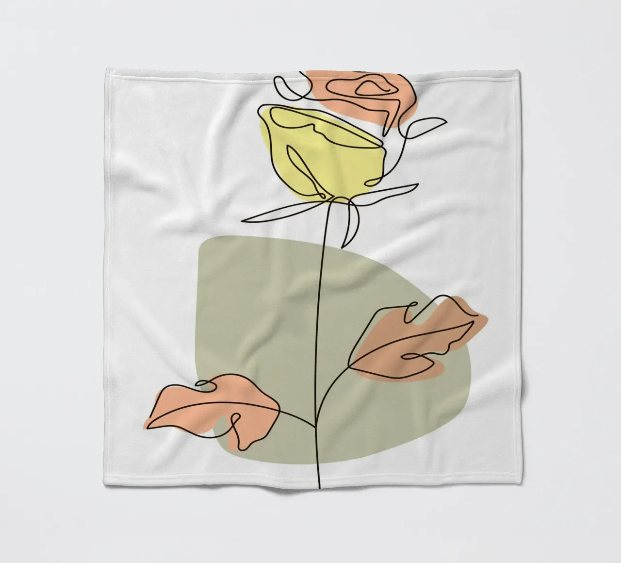 Minimalist Flower Boho coperta in pile da vintageshop