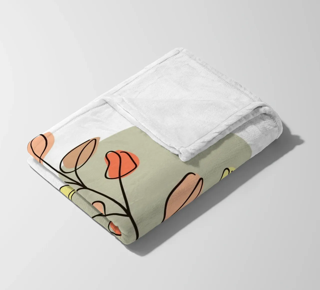Minimalist Flower Boho 2 coperta in pile da vintageshop