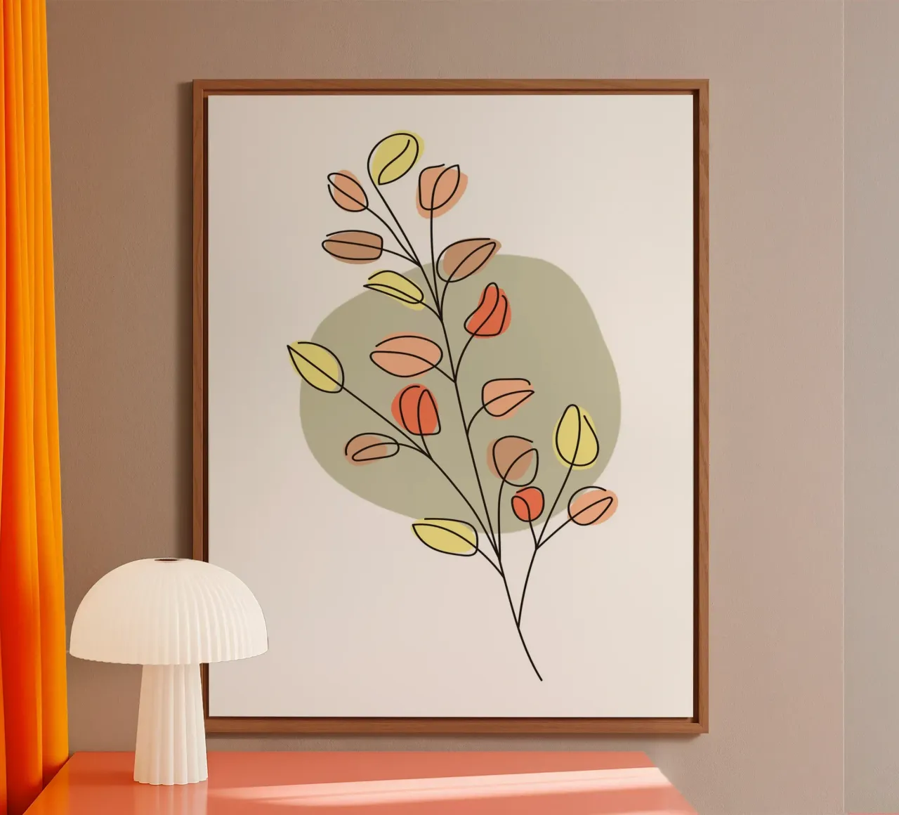 Minimalist Flower Boho 2 pannello forex da vintageshop