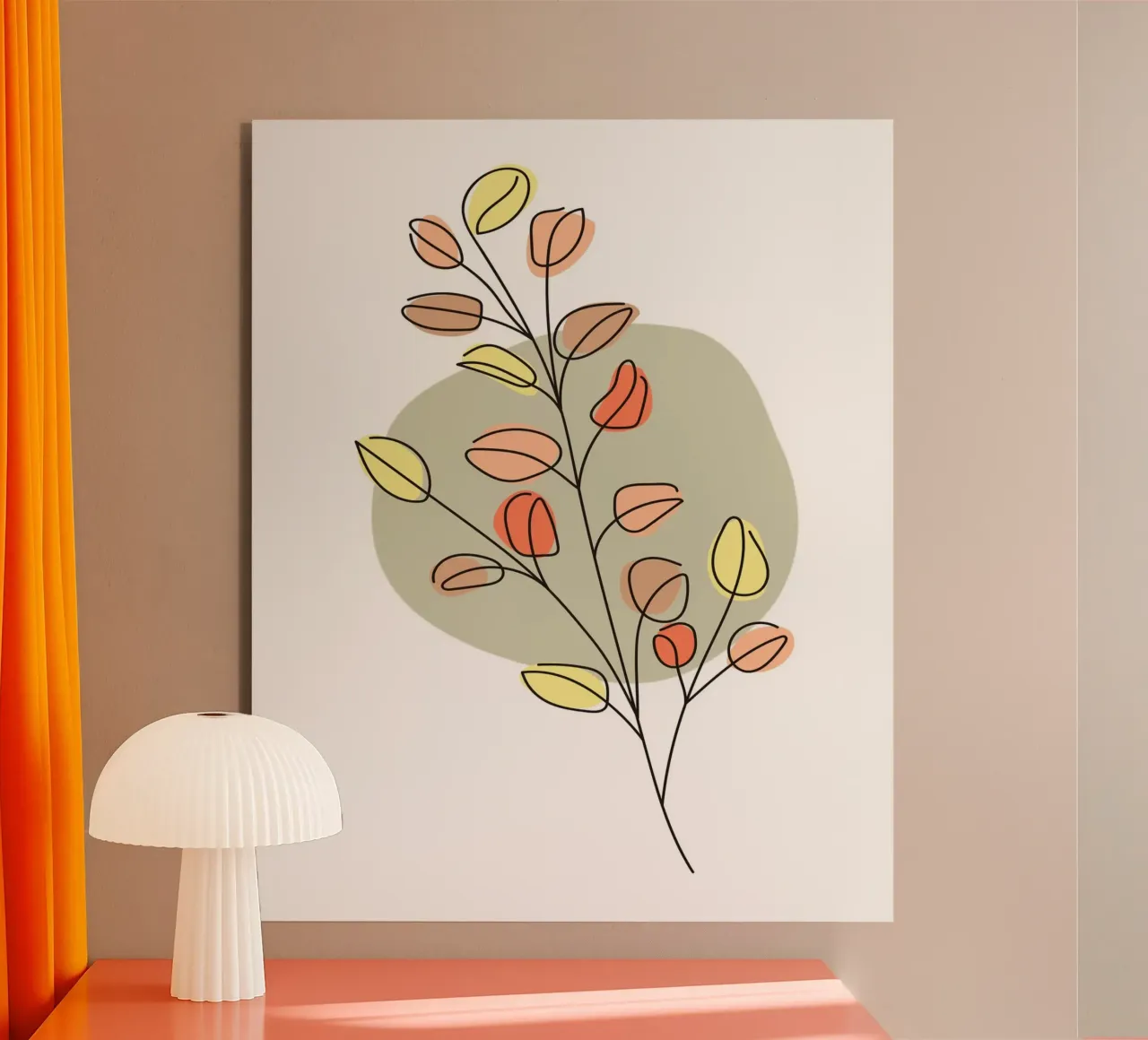 Minimalist Flower Boho 2 pannello forex da vintageshop