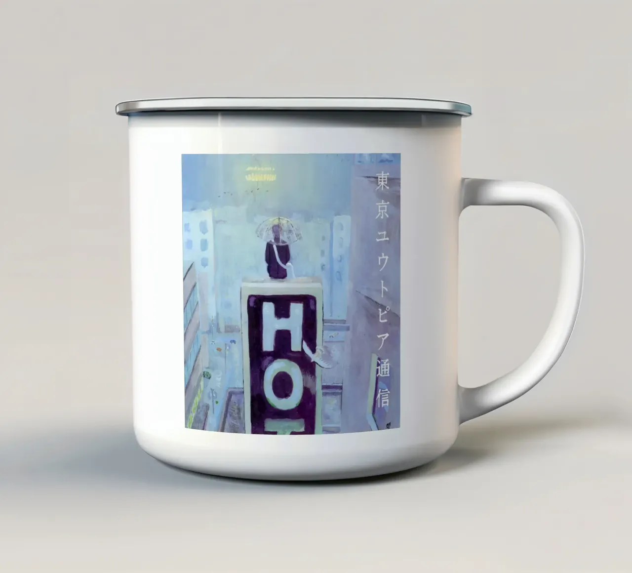 Lamp Band - Tokyo Utopia Telecommunications tazza in smalto da ManondeShop