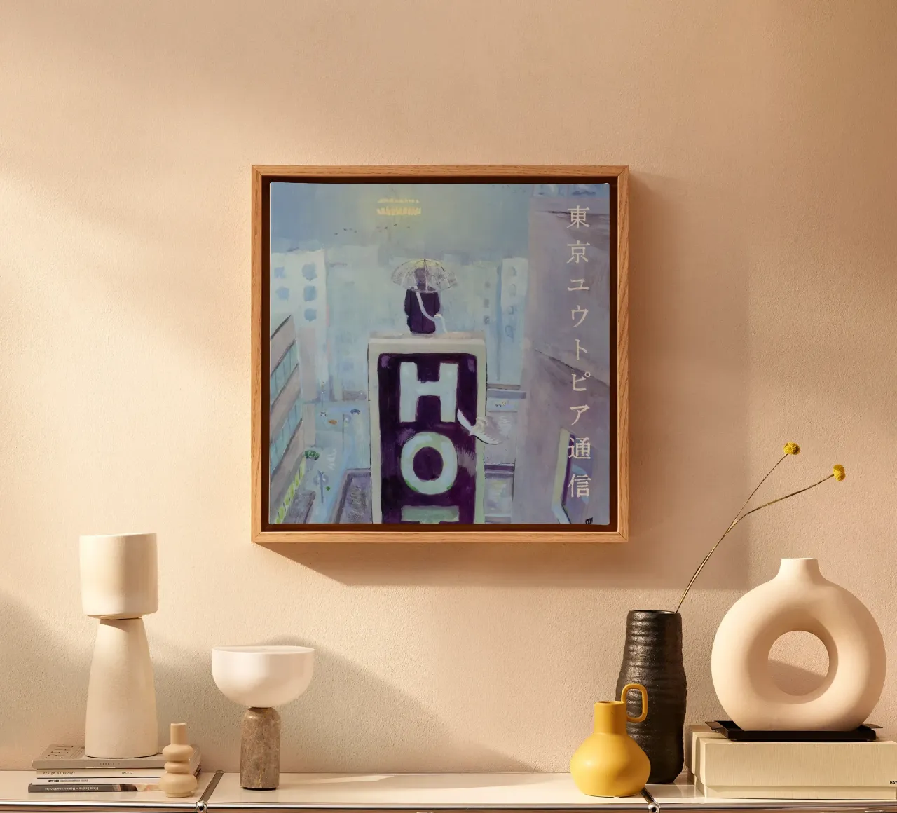Lamp Band - Tokyo Utopia Telecommunications canvas by ManondeShop