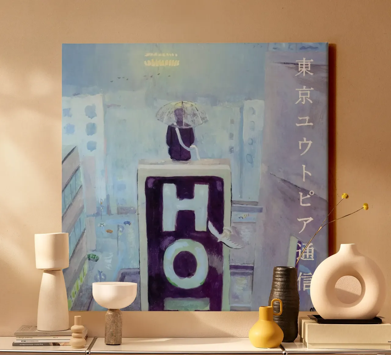 Lamp Band - Tokyo Utopia Telecommunications canvas by ManondeShop