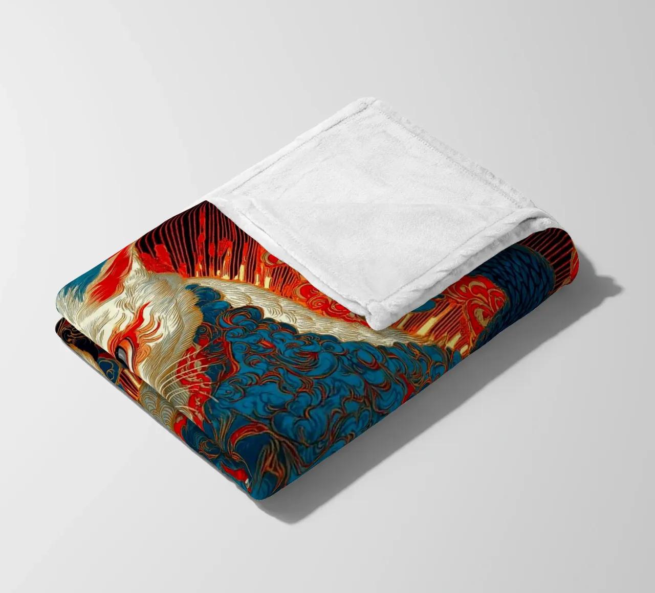 Gatto Ukiyo-e coperta in pile da Fleur de Lys