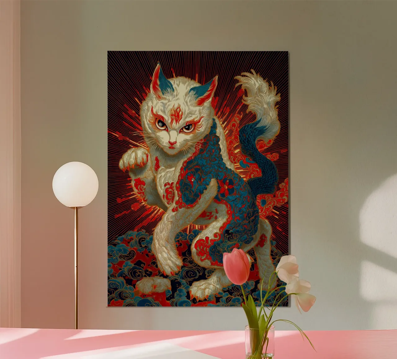 Gatto Ukiyo-e carta hahnemühle da Fleur de Lys