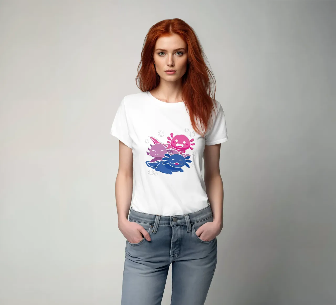 Three axolotls t-shirt da edsonramosart