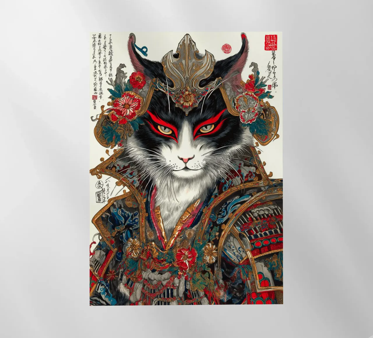 Gatto Ukiyo-e pellicola backlit da Fleur de Lys