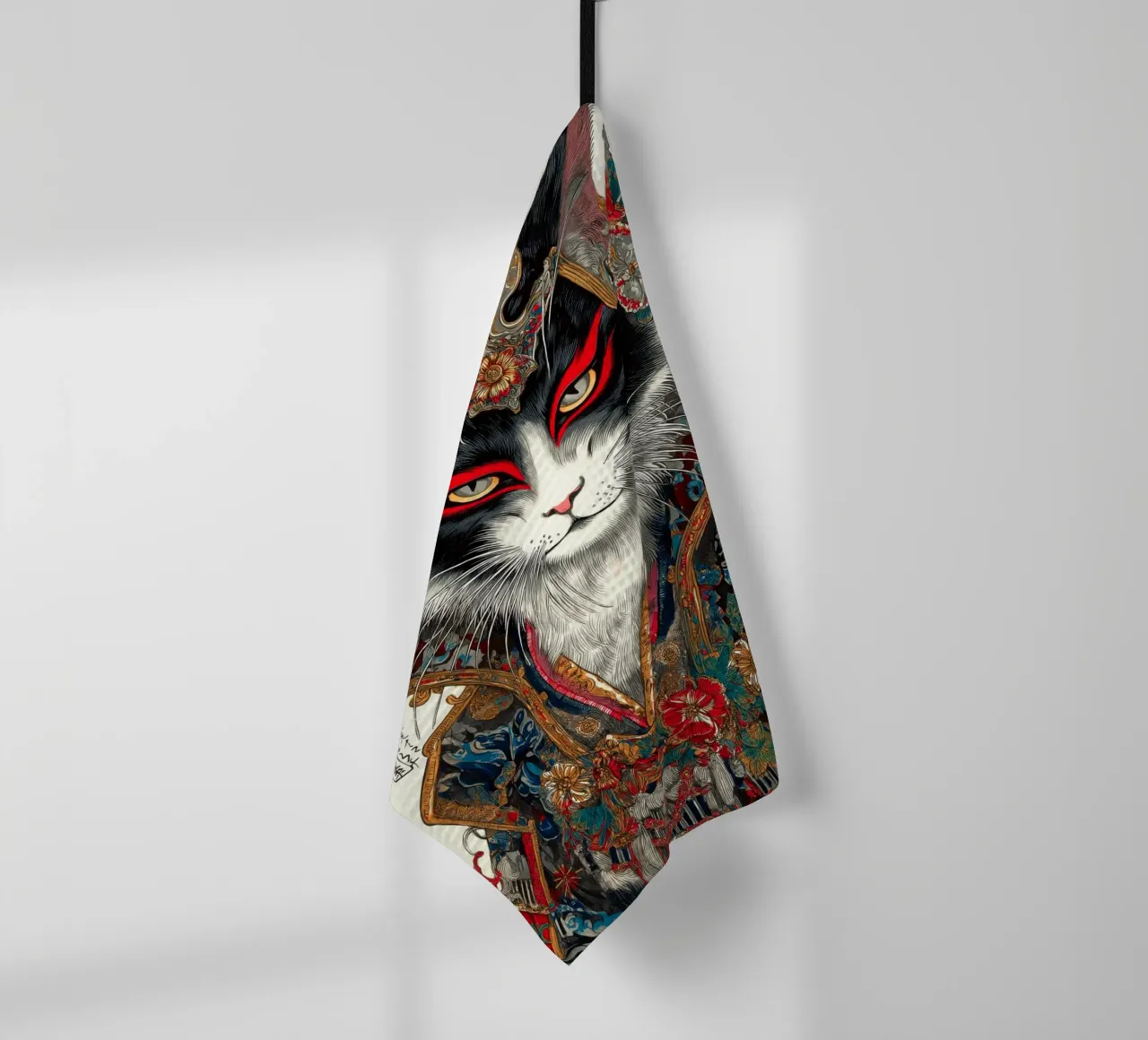 Gatto Ukiyo-e canovaccio da cucina da Fleur de Lys