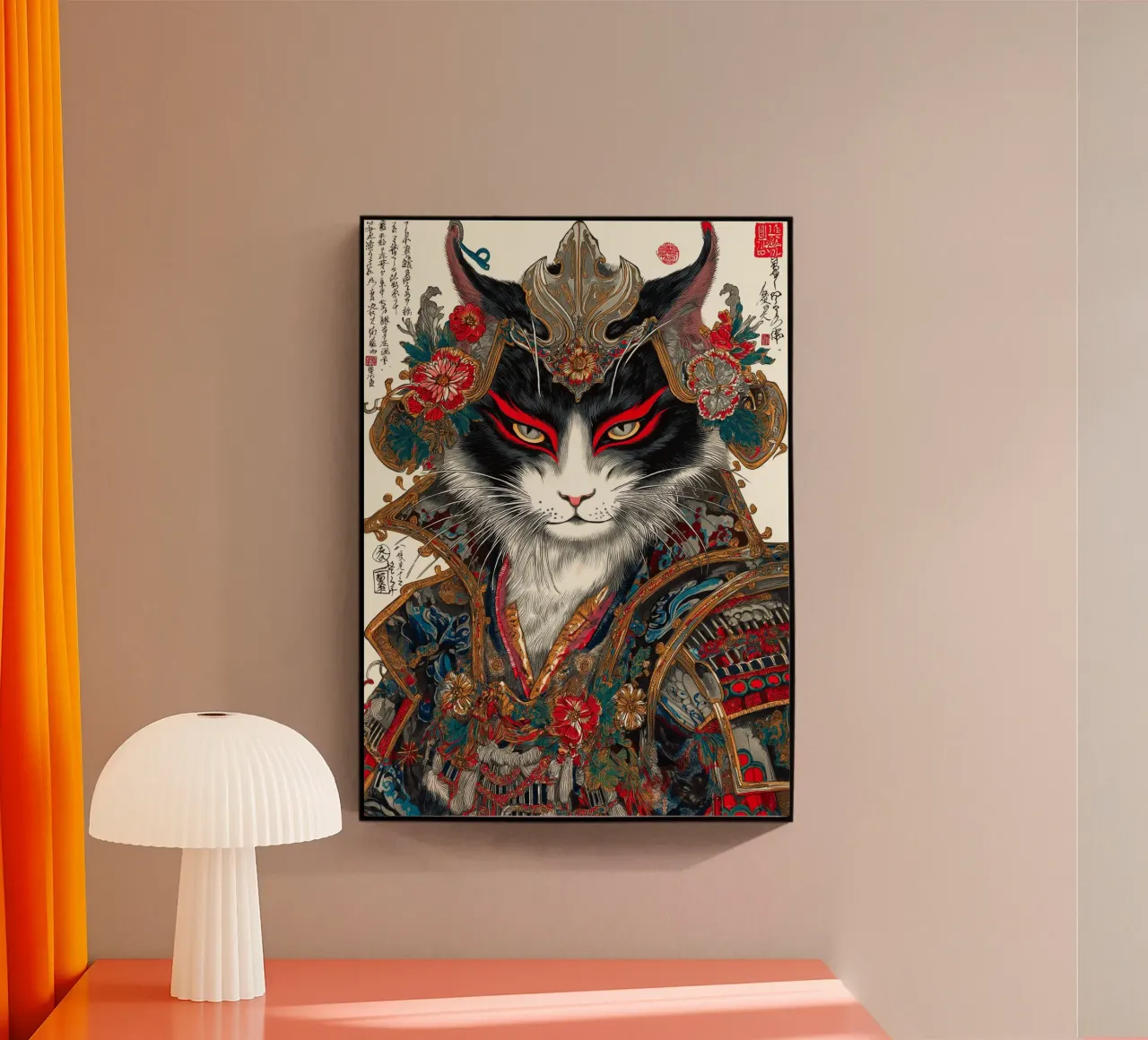 Gatto Ukiyo-e plexiglass da Fleur de Lys