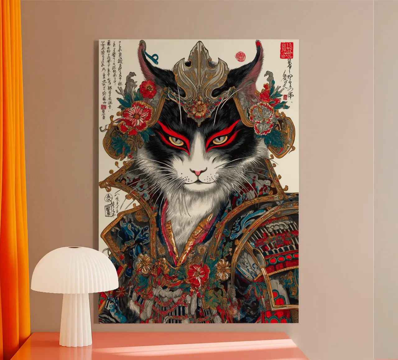Gatto Ukiyo-e plexiglass da Fleur de Lys