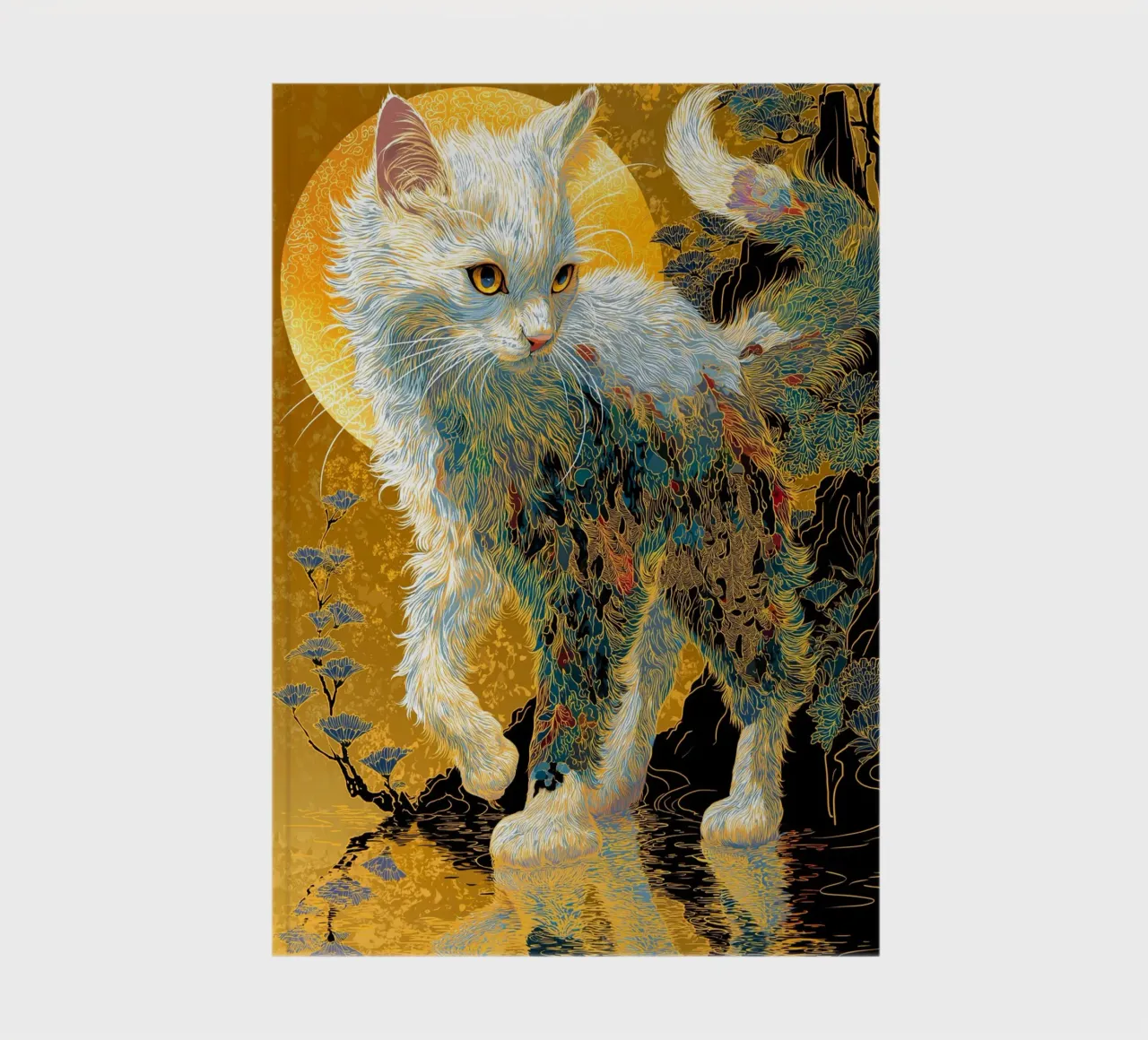 Ukiyo-e Cat notebook by Fleur de Lys