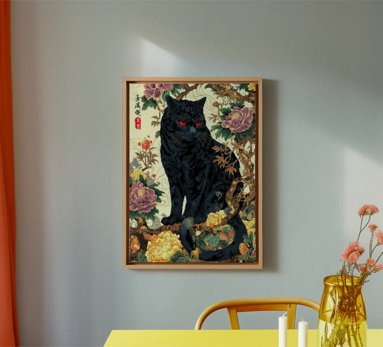 Ukiyo-e Cat canvas by Fleur de Lys