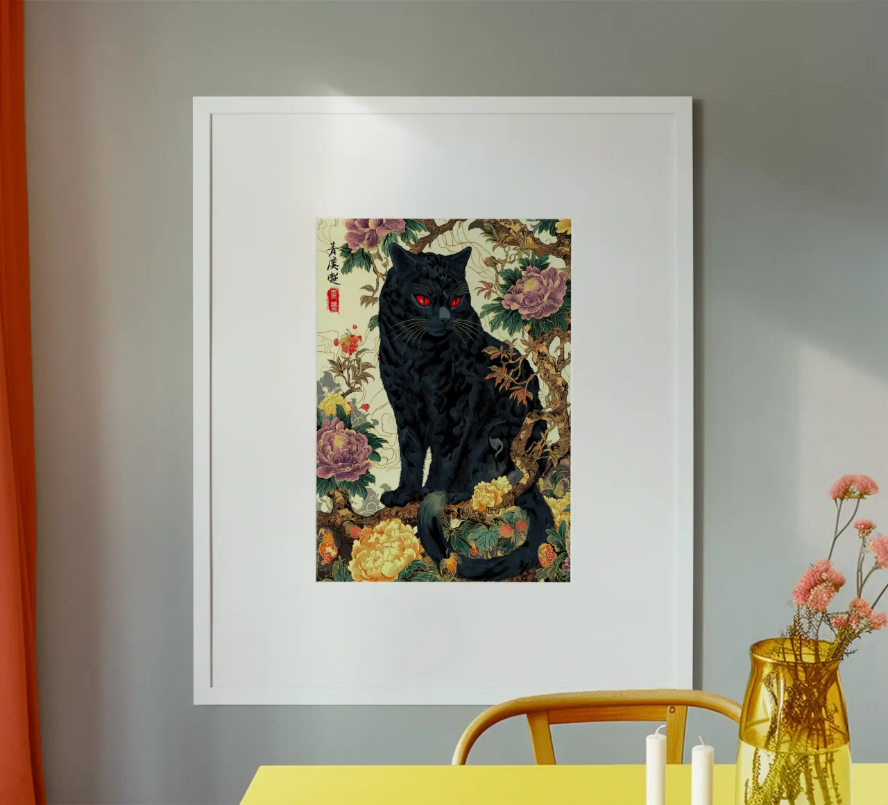 Ukiyo-e Katze Poster von Fleur de Lys