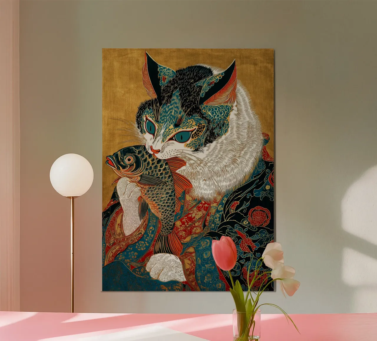 Ukiyo-e Cat poster by Fleur de Lys