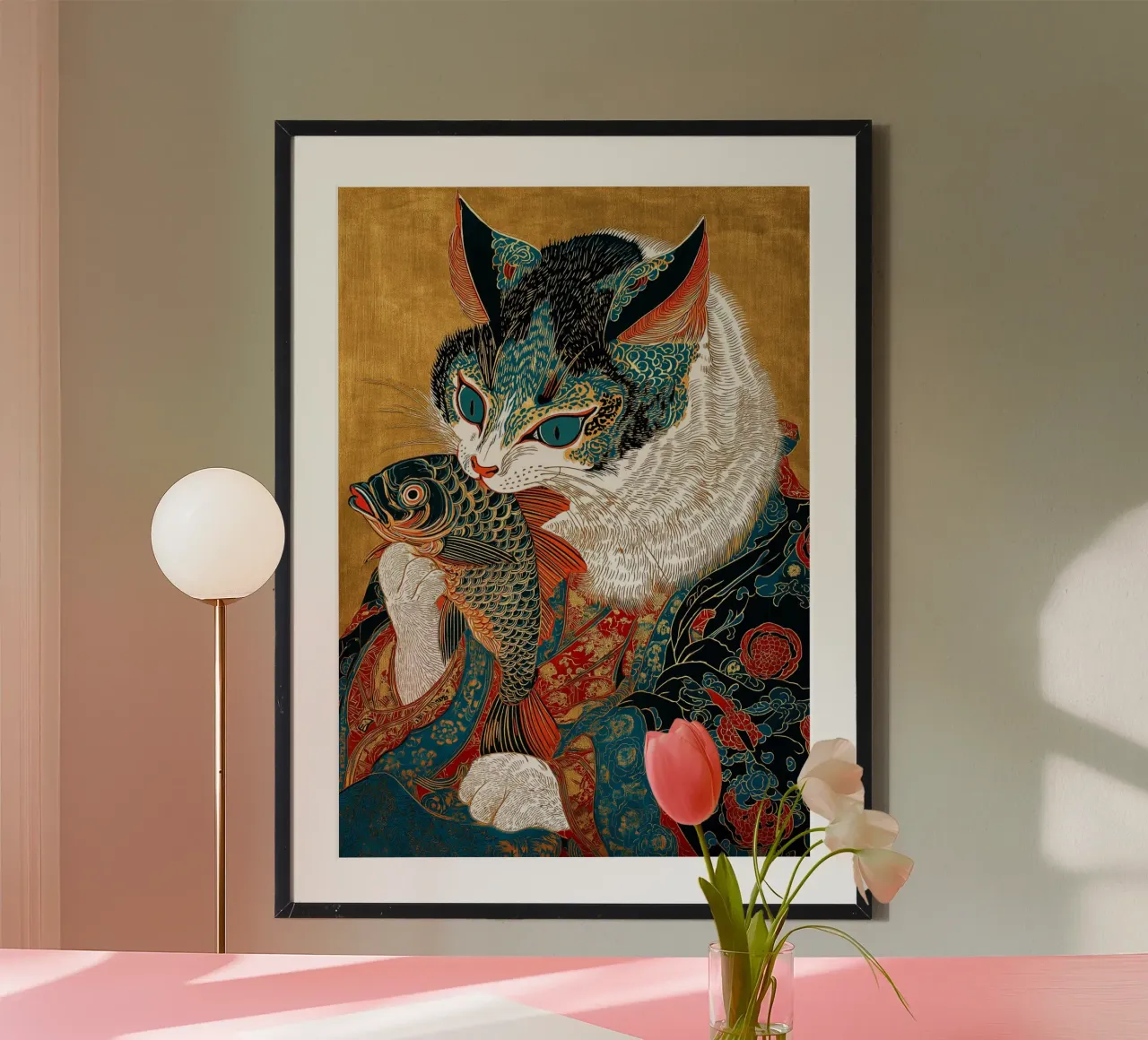Ukiyo-e Cat poster by Fleur de Lys