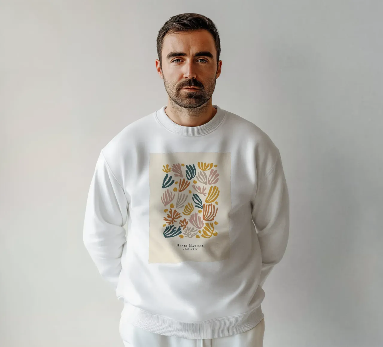 hojas con forma abstracta sudadera de sazkia art