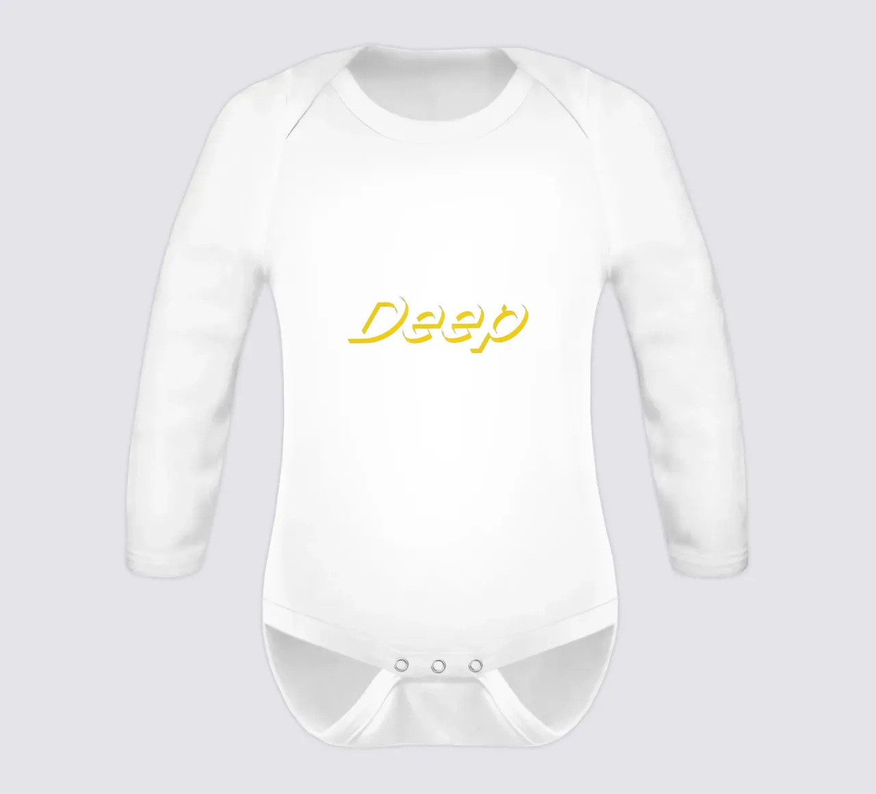 Deep Typographic Style Text long-sleeve baby romper by Urban Life