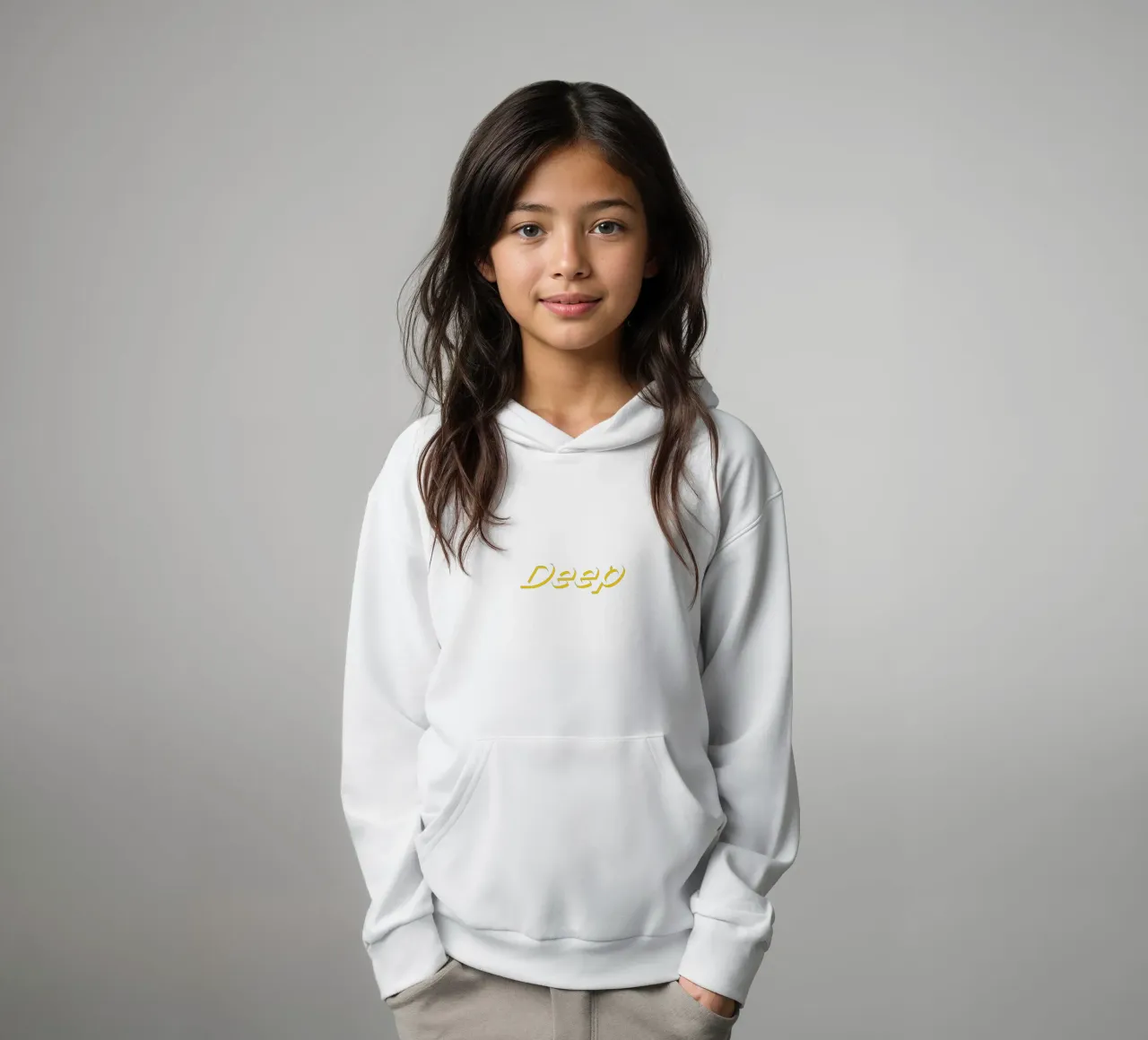Texto de estilo tipográfico profundo sudadera con capucha para niño de Urban Life