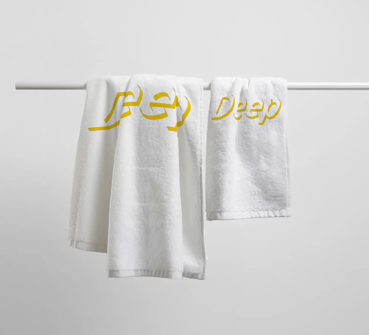 Deep Typographic Style Text towel by Urban Life