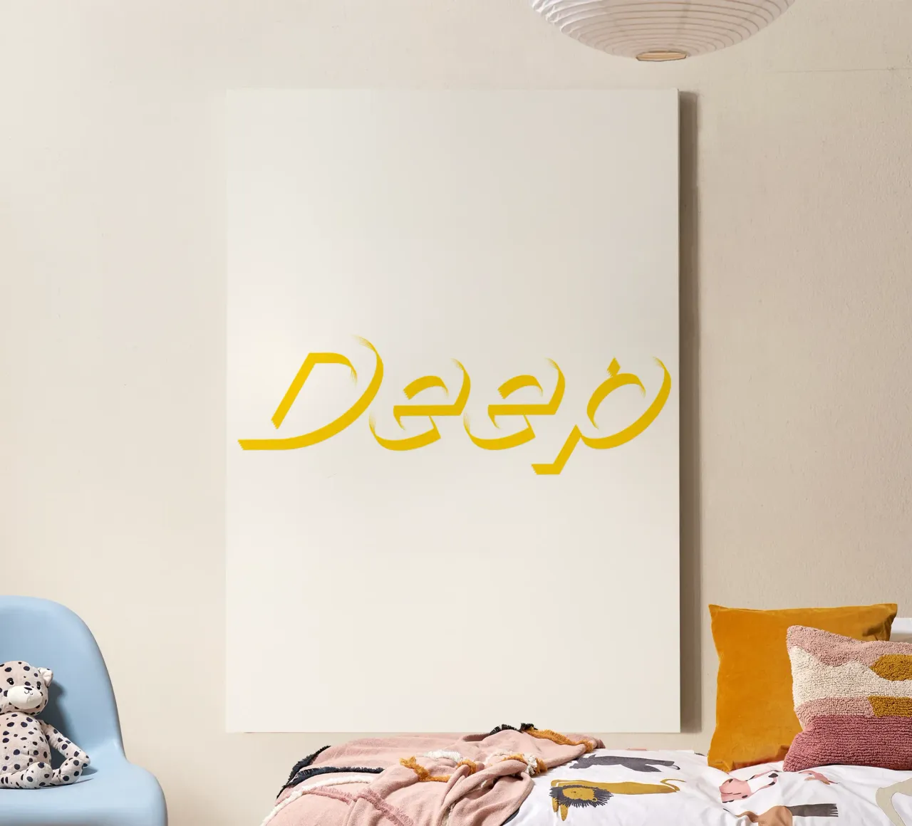 Deep Typographic Style Text canvas by Urban Life