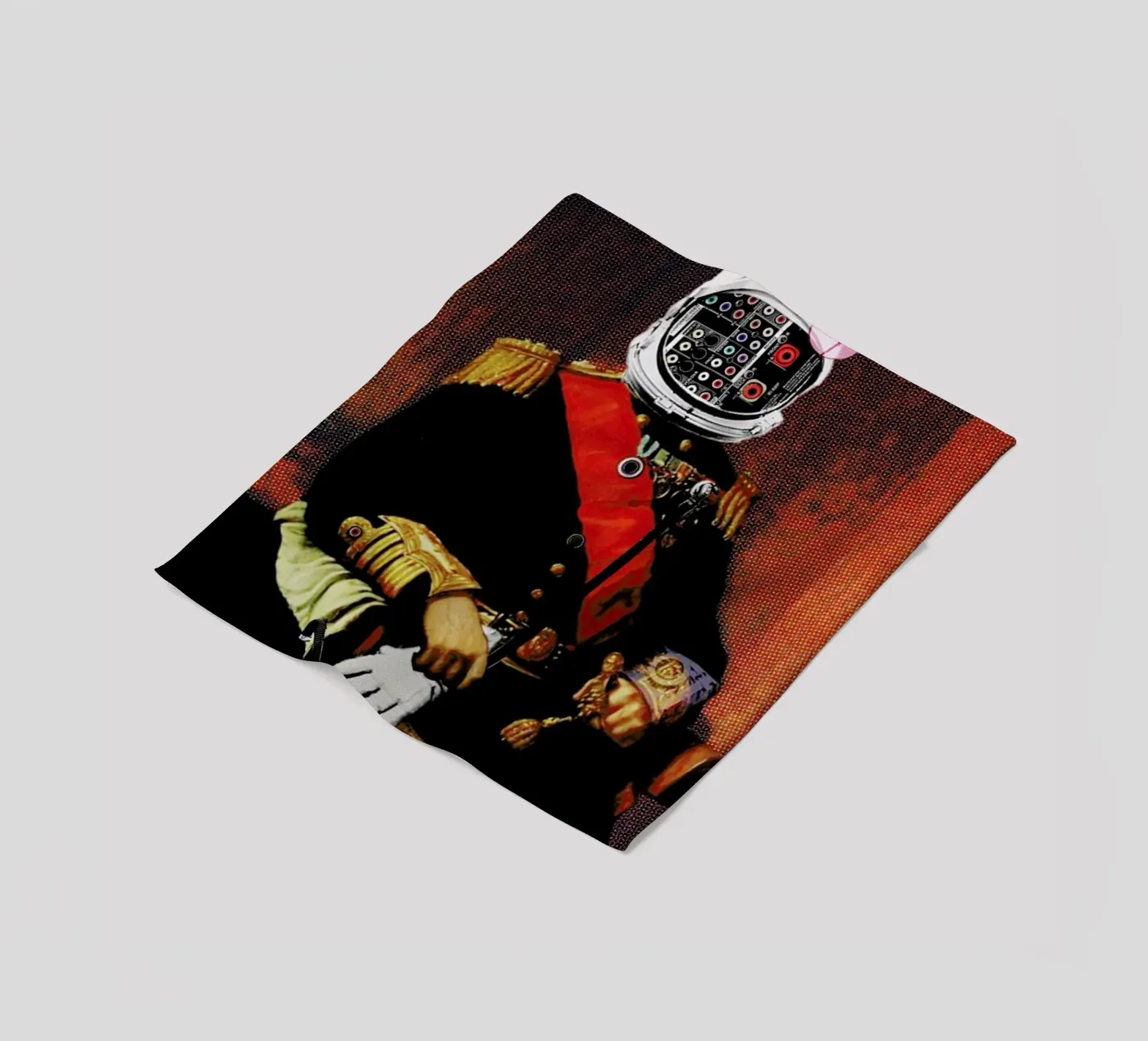 Space General Plug Man fleece blanket by Marko Köppe
