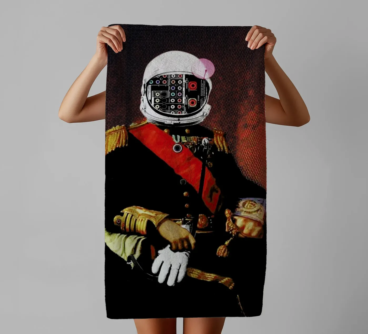 Space General Plug Man badhanddoek van Marko Köppe