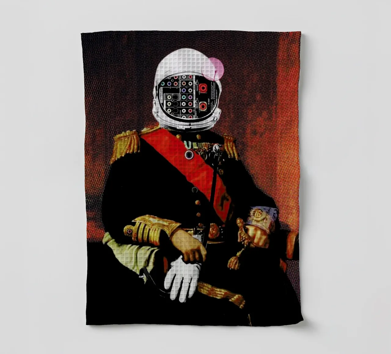 Space General Plug Man Geschirrtuch von Marko Köppe