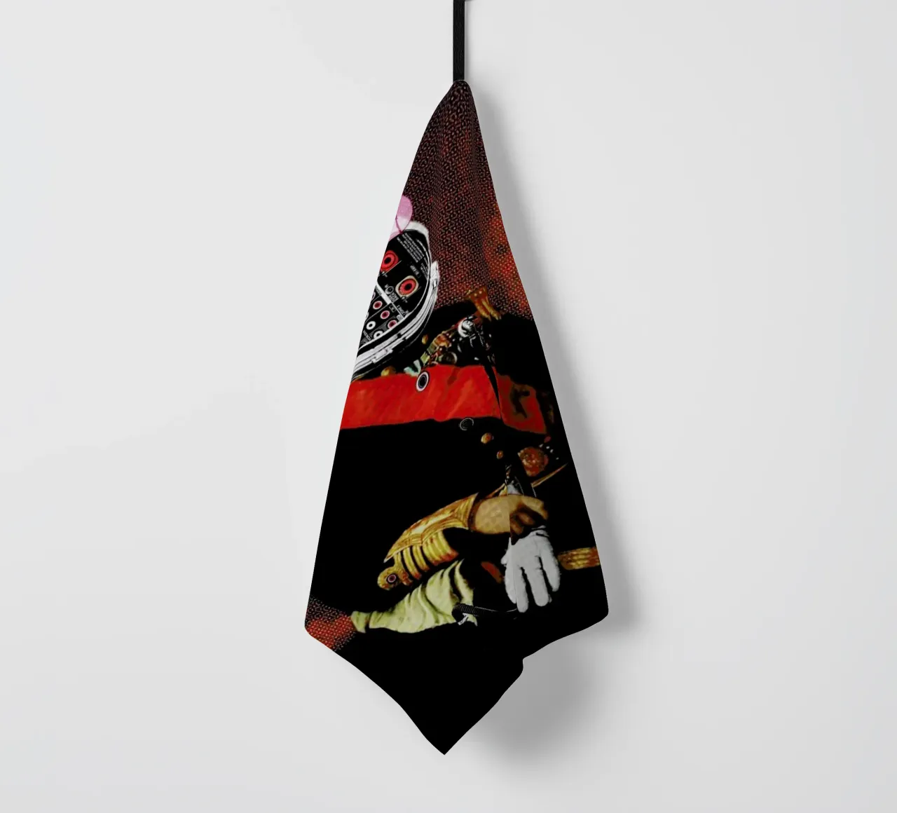 Space General Plug Man Geschirrtuch von Marko Köppe