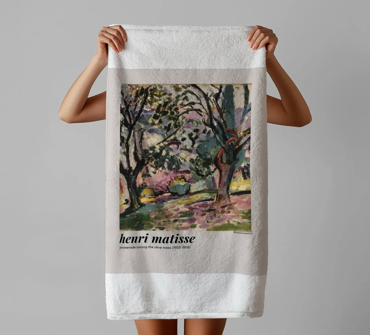 shadow of tree leaves towel by sazkia art