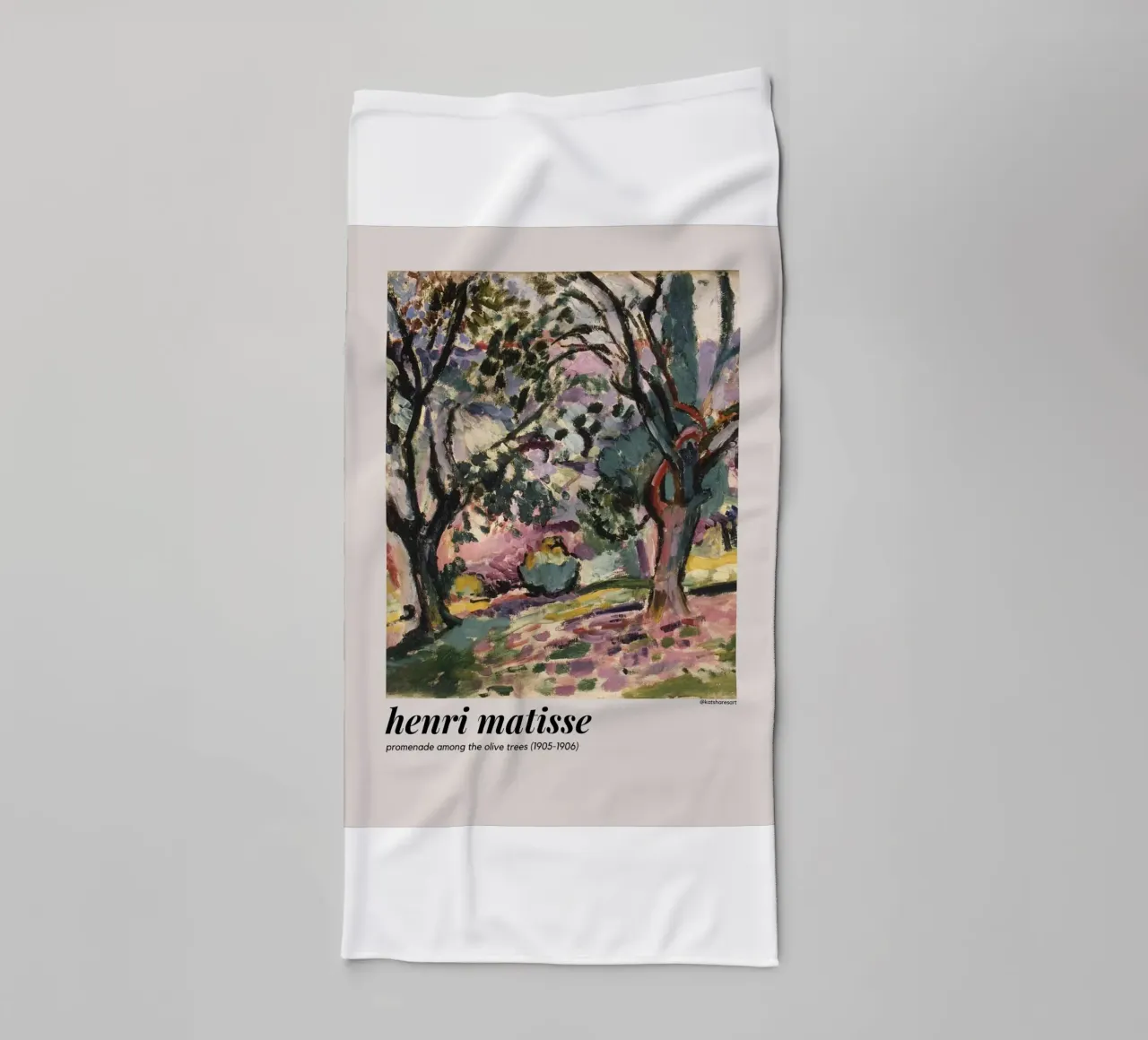 shadow of tree leaves towel by sazkia art