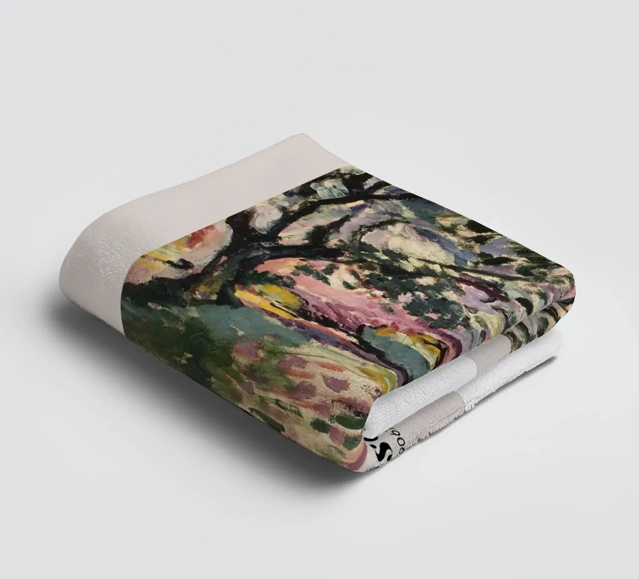 shadow of tree leaves towel by sazkia art