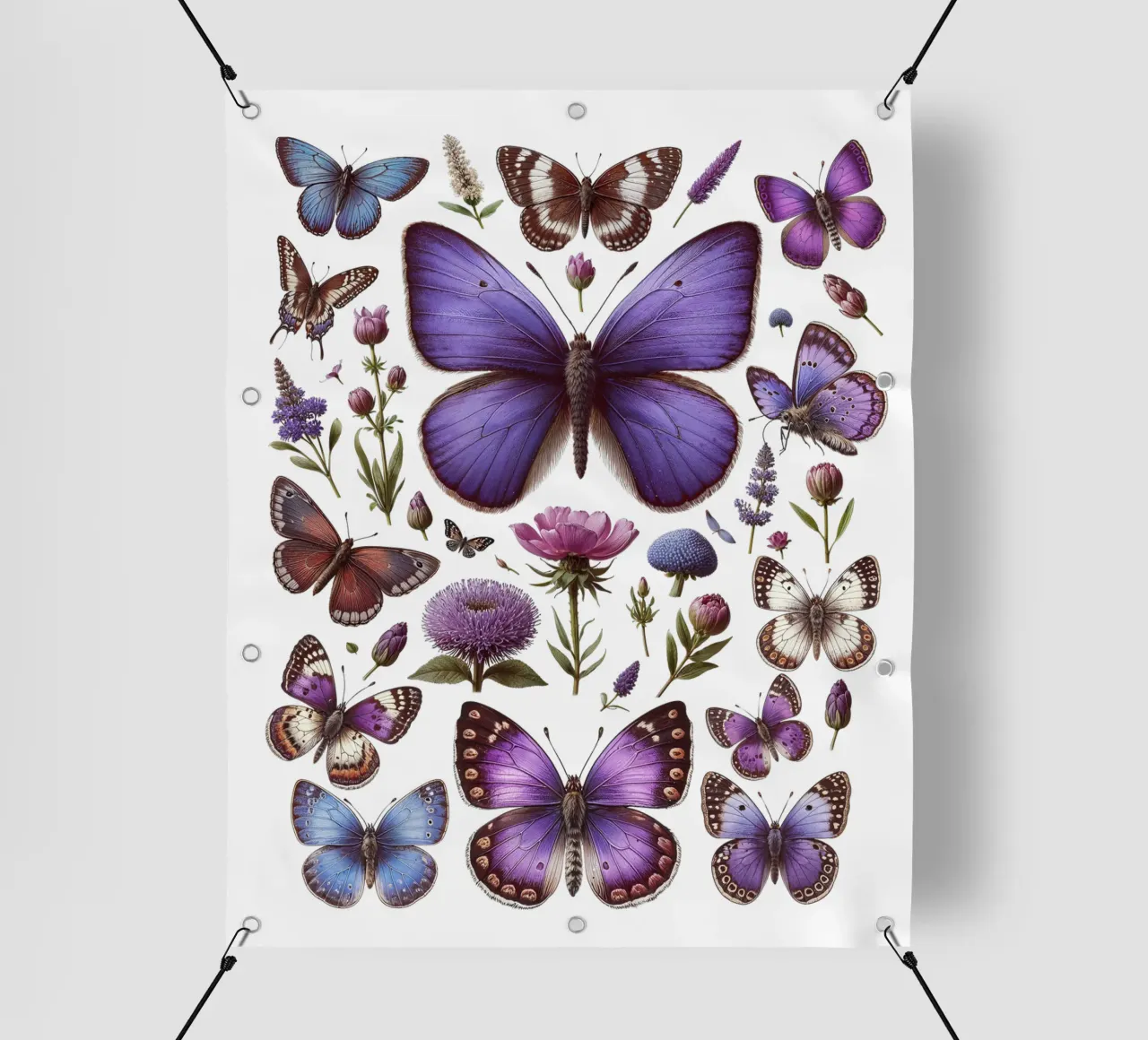 Vintage Butterflies telo in pvc da Magnific