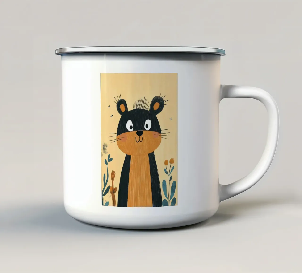 Scoiattolo carino dei cartoni animati tazza in smalto da E Cannon