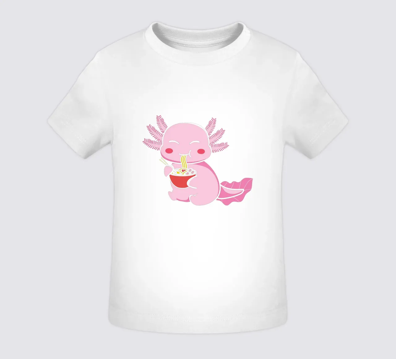 Axolotl eating pasta maglietta neonato da edsonramosart