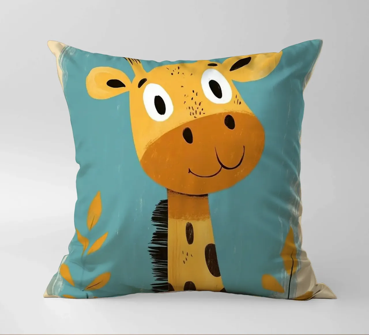 Illustrazione di una graziosa giraffa cuscino da E Cannon